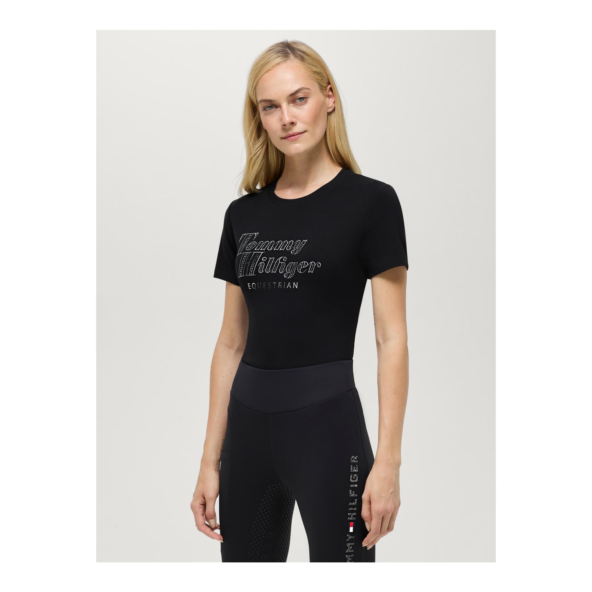 Tommy Hilfiger Equestrian T-Shirt Rhinestone Malibu Damen