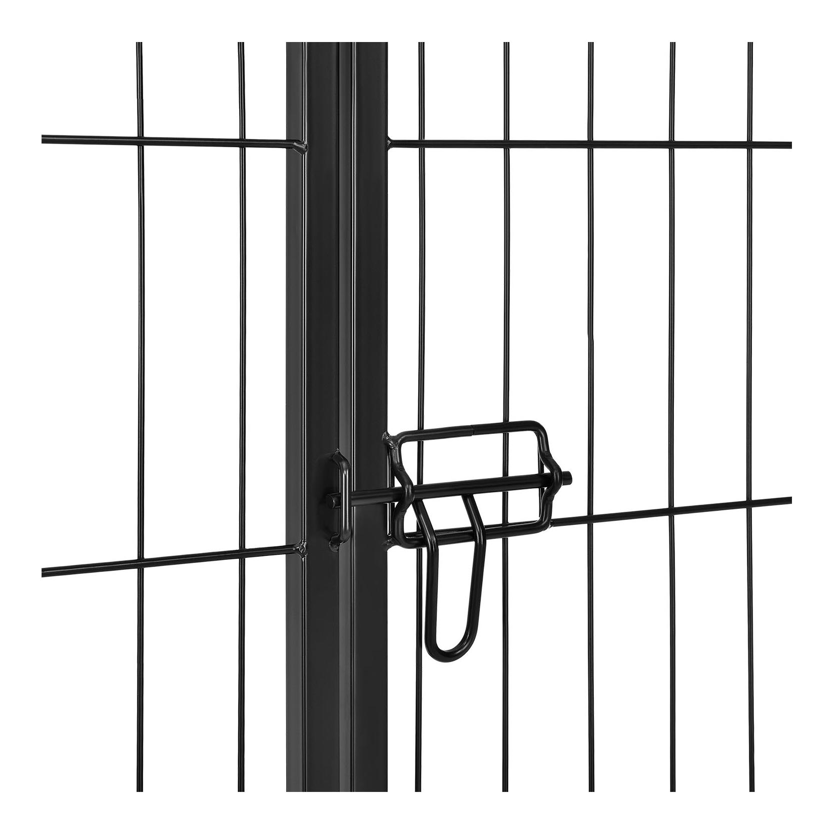 Hauptner Espace extérieur pour chiots en métal avec double porte verrouillable - 8 pièces