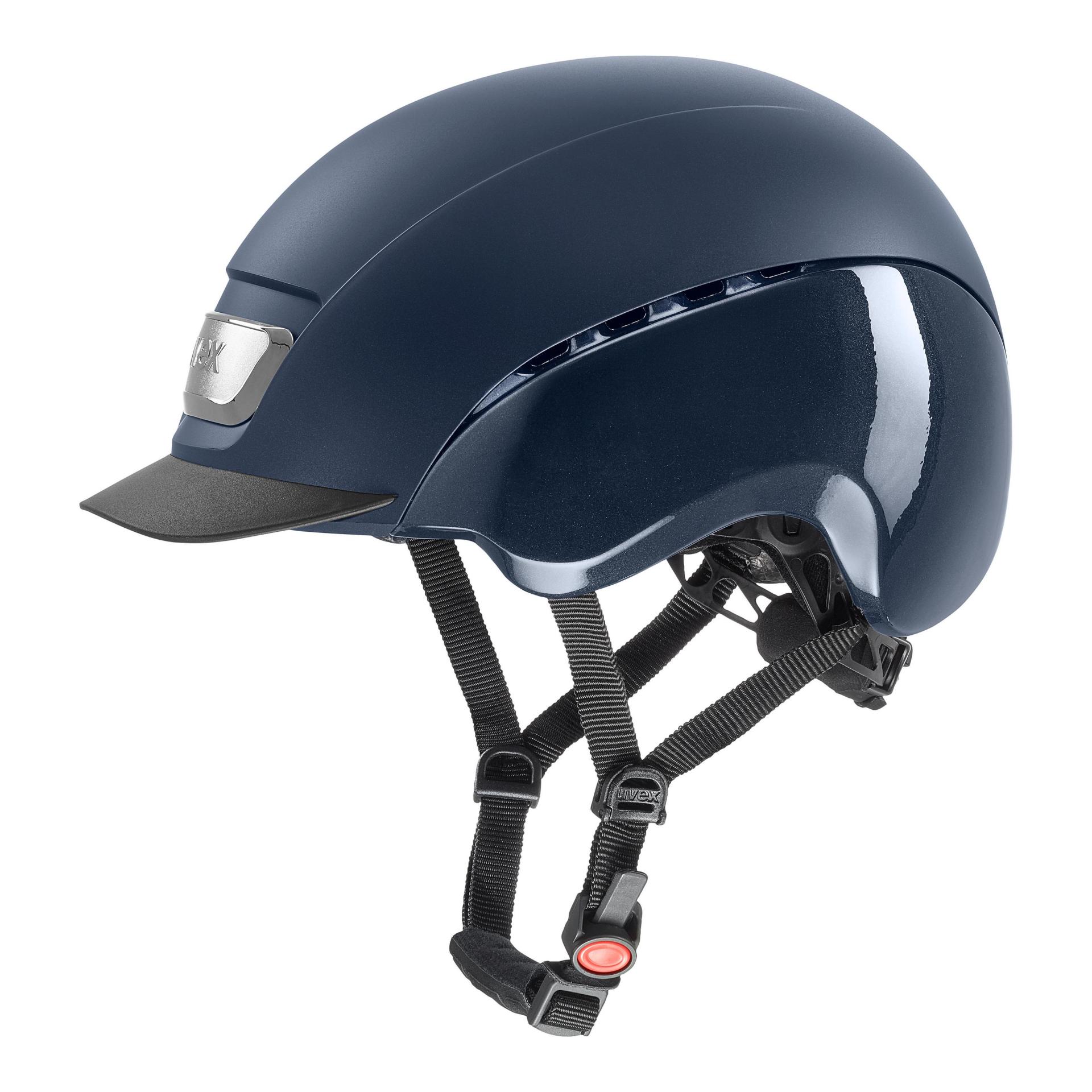 Uvex Reithelm Elexxion Pro - blue mat shiny