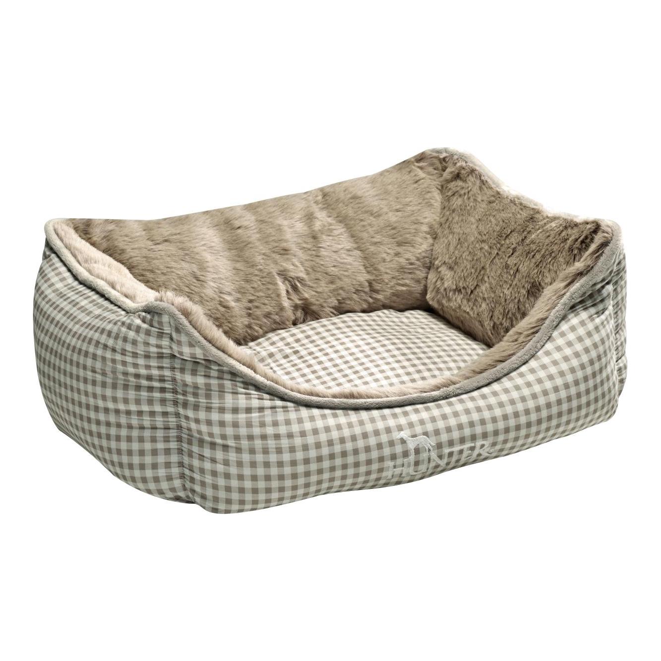 Hunter Canapé pour chiens Astana avec imitation de fourrure - carreau beige