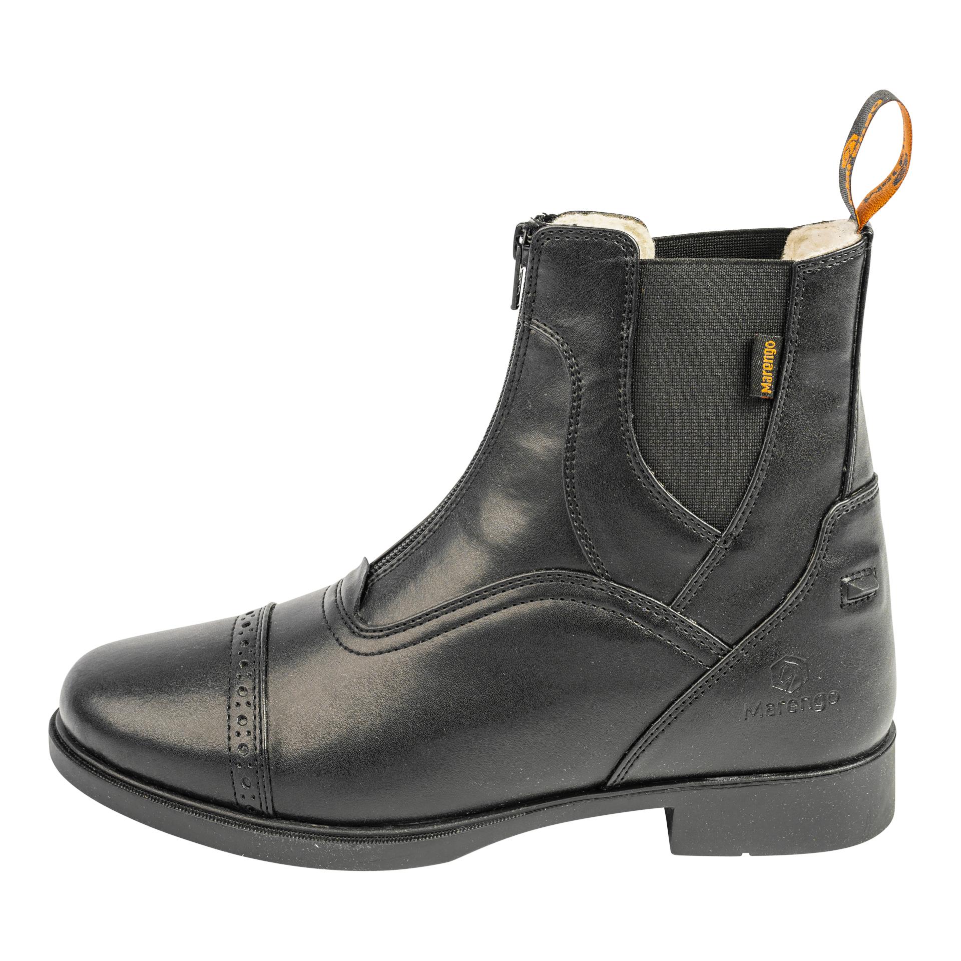 Marengo Reitstiefelette Frontzip Winter Kunstleder