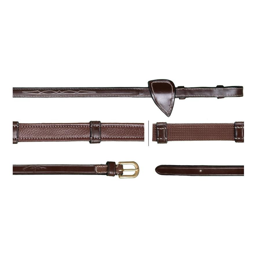 Dy'on Jagdzügel mit Stegen 16mm - braun