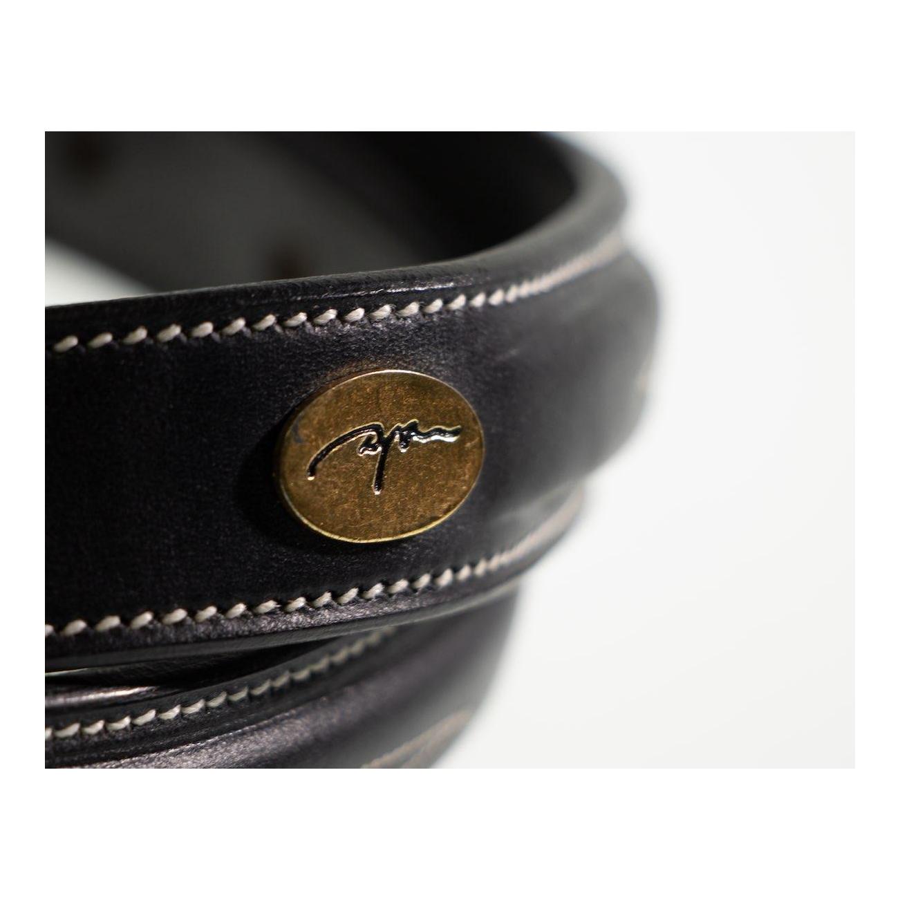 Dy'on Ledergürtel Fancy - schwarz