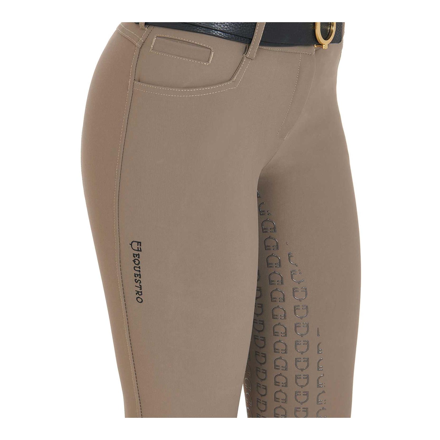 Equestro Culotte d'équitation taille haute à fond intégral pour filles