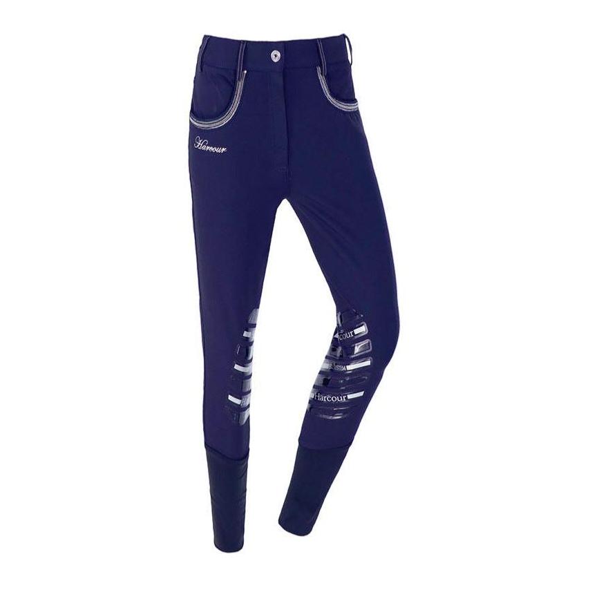 Harcour Reithose Beauty Kniegrip Damen - navy
