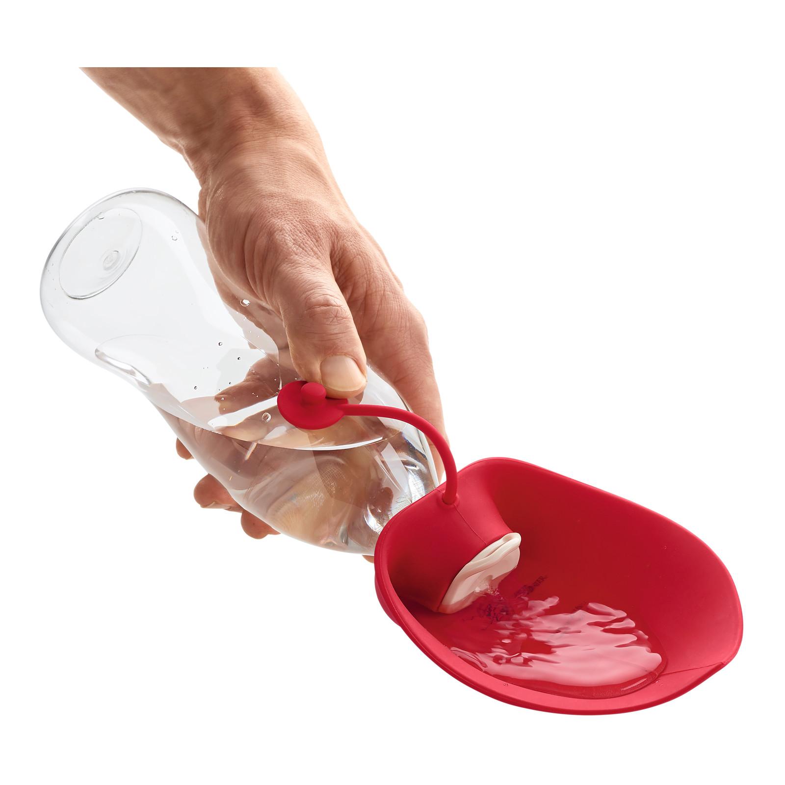 Hunter Outdoor Trinkflasche mit Silikonnapf List - rot