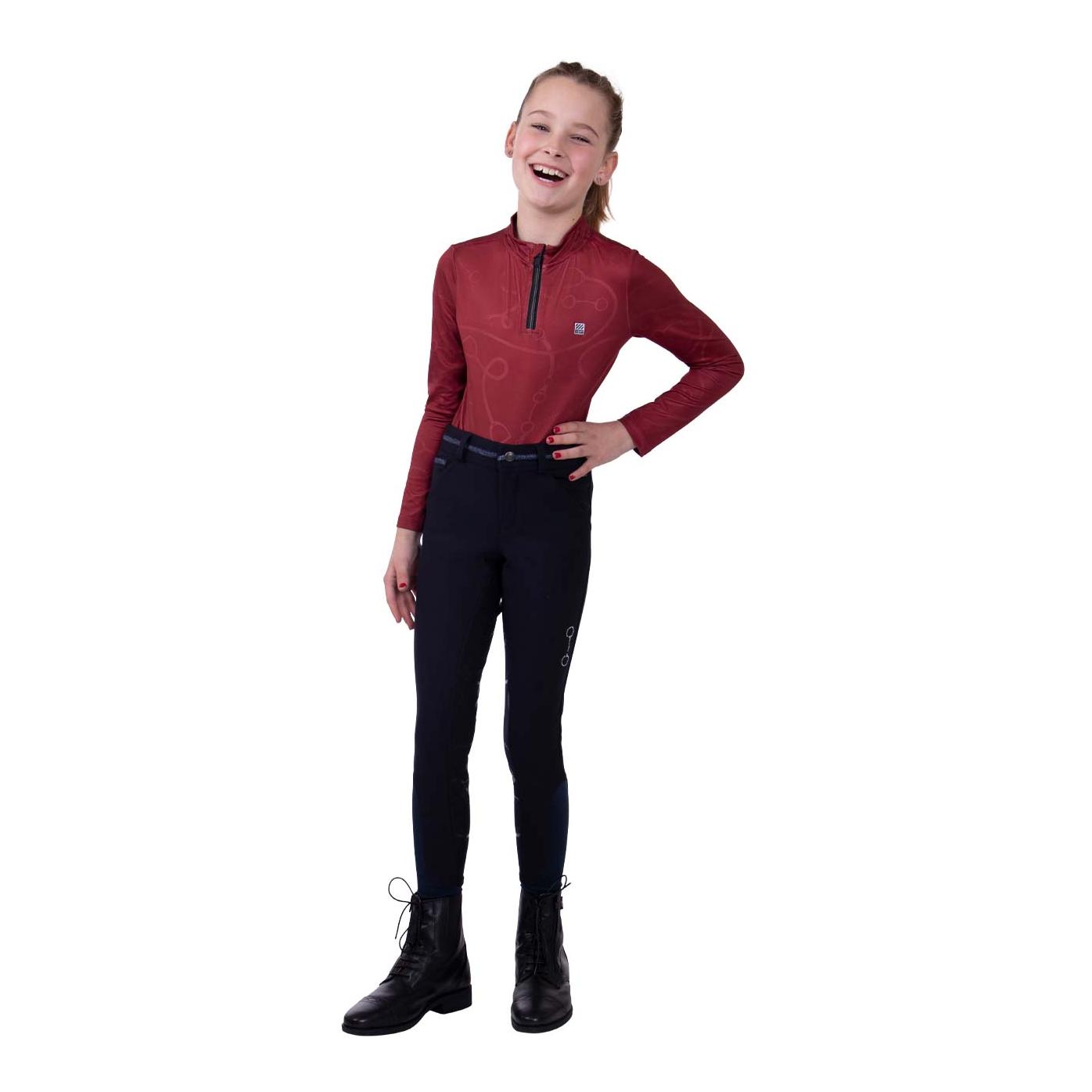QHP Pantalon d'équitation Carrie Junior avec fond complet