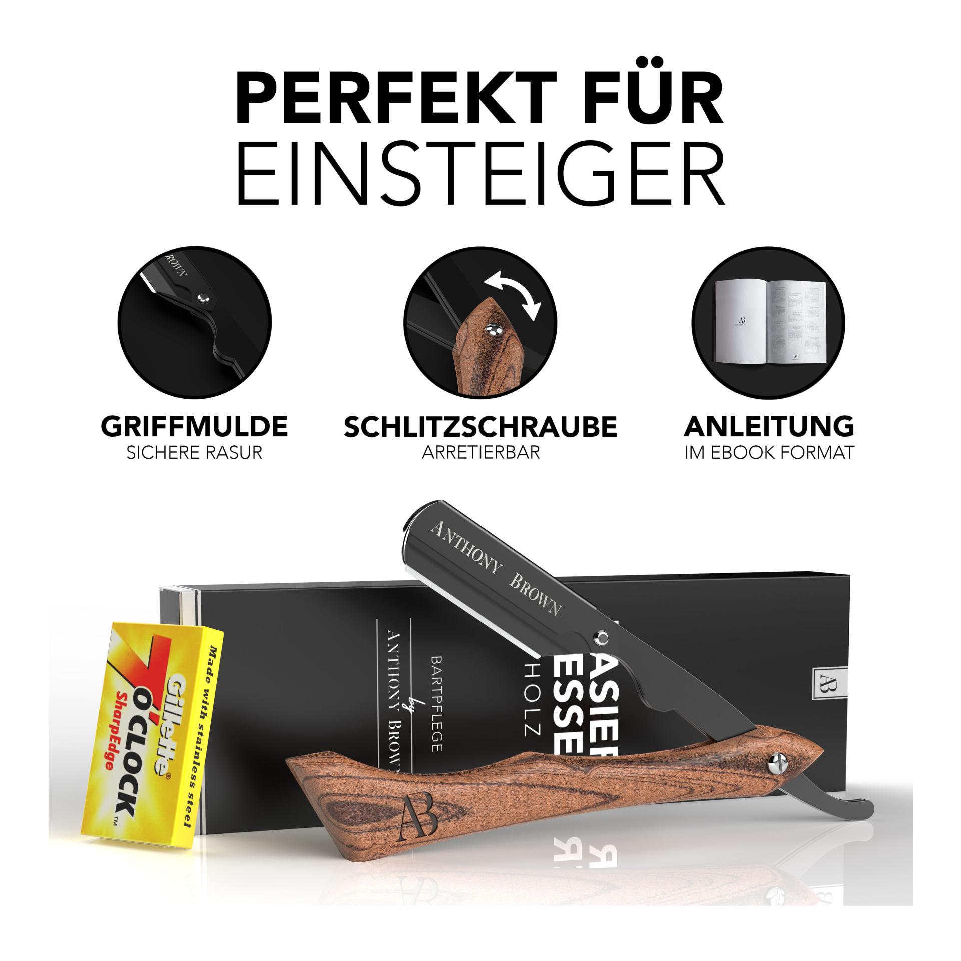 Anthony Brown Rasiermesser Holz