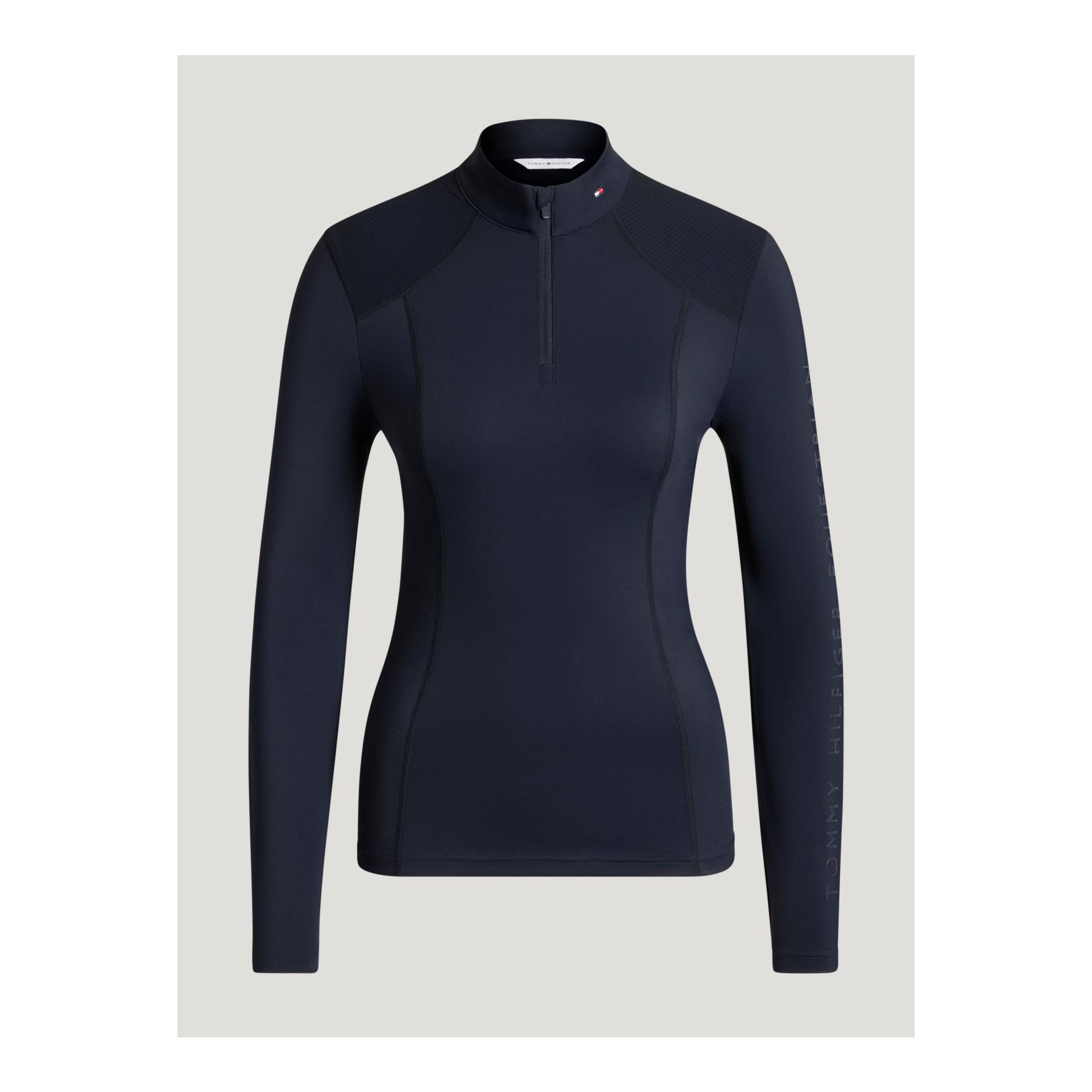 Tommy Hilfiger Equestrian Sous-pull technique zippé 1/4 femme Echo