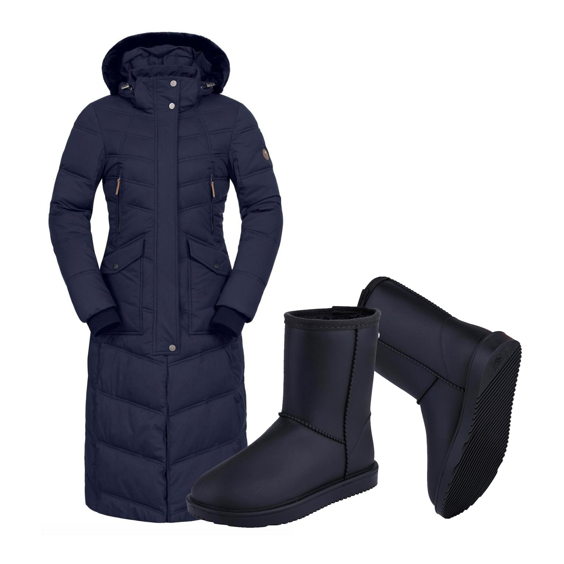 Elt Kit d'hiver manteau thermique Saphira + bootie Rainless noir