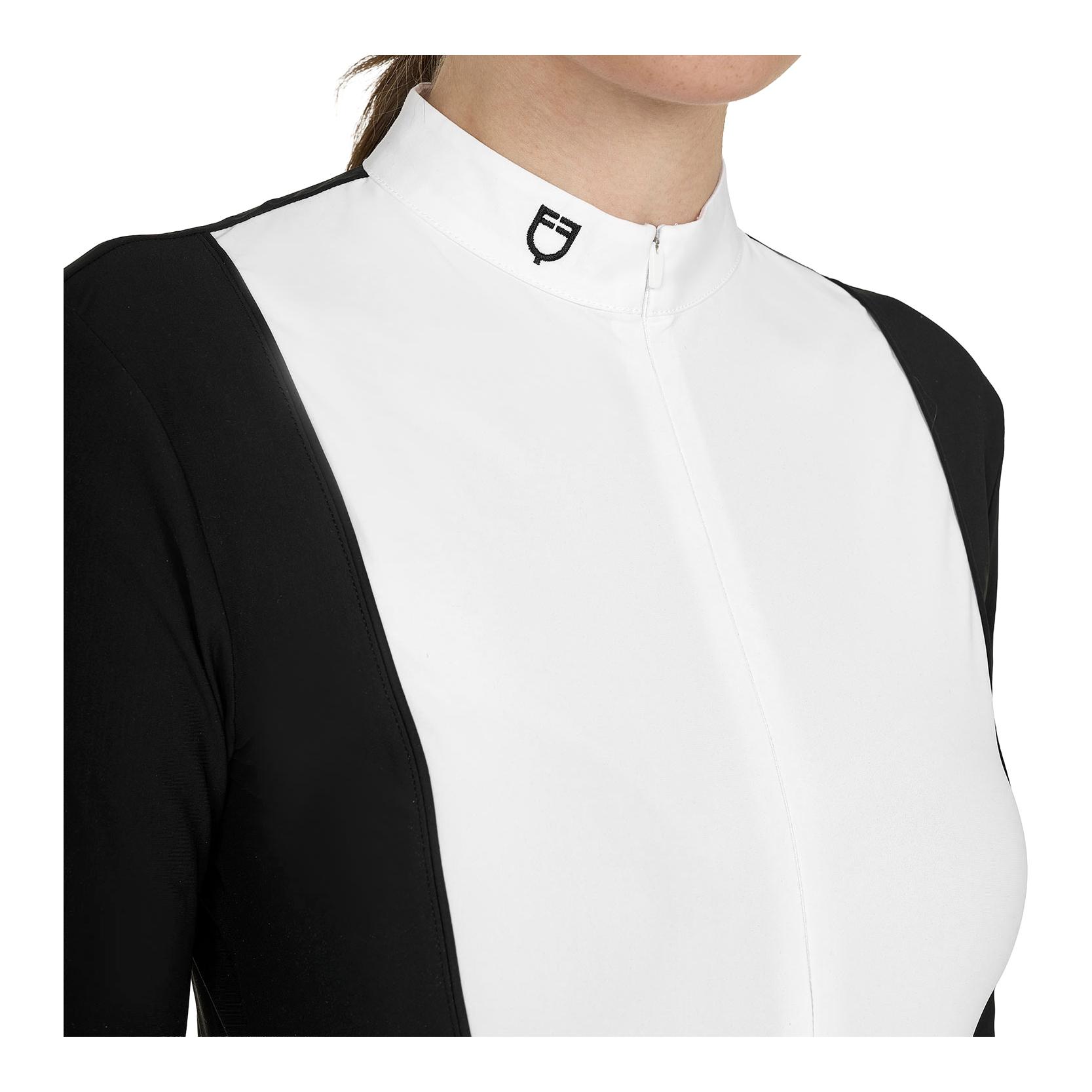 Equestro Maillot de compétition à manches longues et fermeture éclair invisible