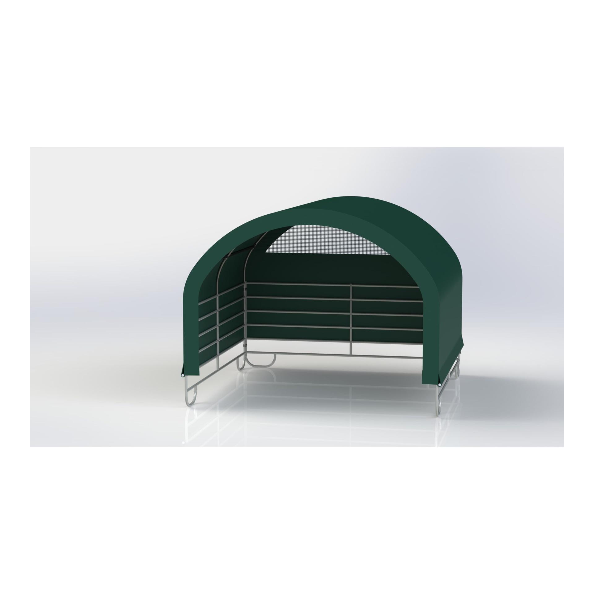 Paroi de pignon en filet brise-vent et bâche