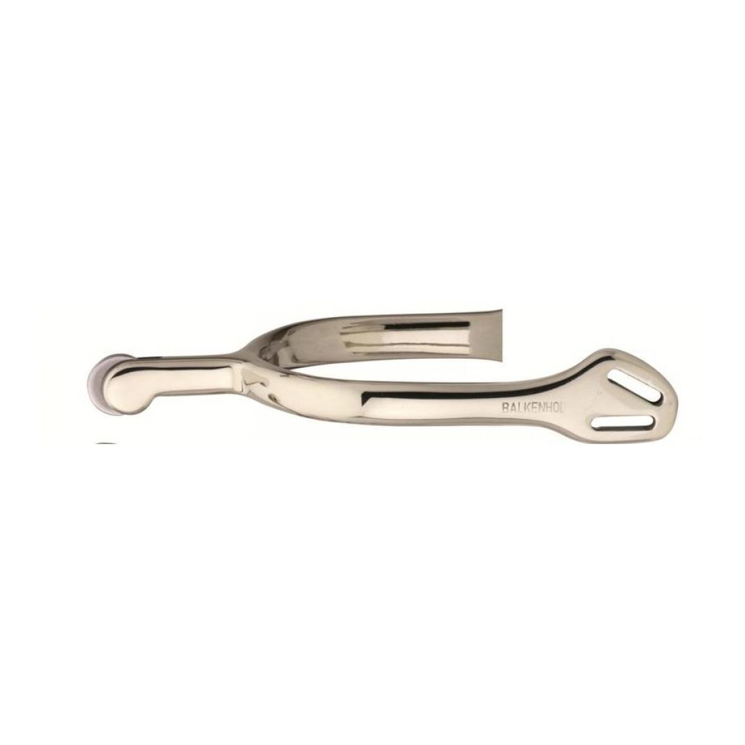 Sprenger Dressursporen für Damen - Argentan - mit Balkenhol Schlaufe - 40 mm Dorn mit Ballrad Silber
