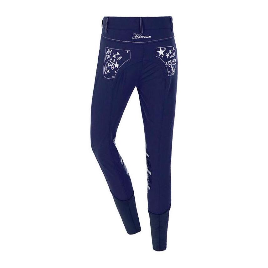 Pantalon d'équitation à basane Beauty femme - bleu marine