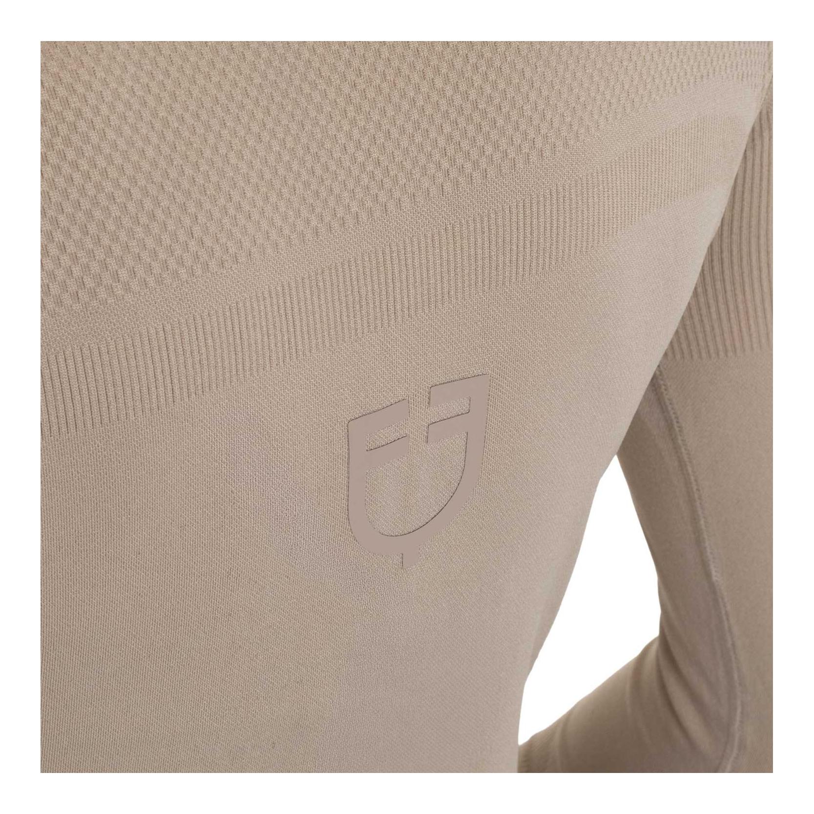 Equestro Maillot d'entraînement manches longues demi-zip femme