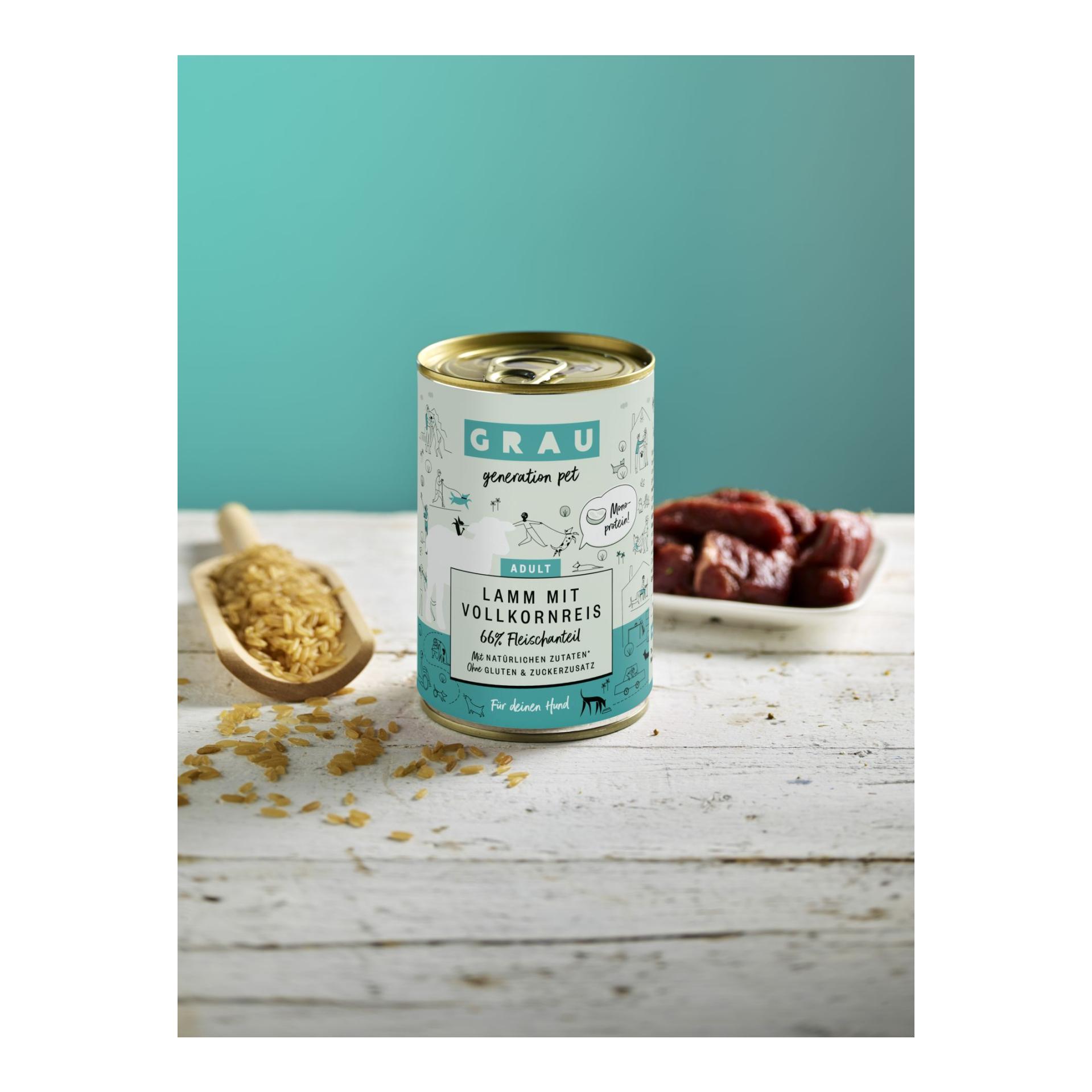 Grau - Generation Pet Nourriture humide agneau avec riz complet