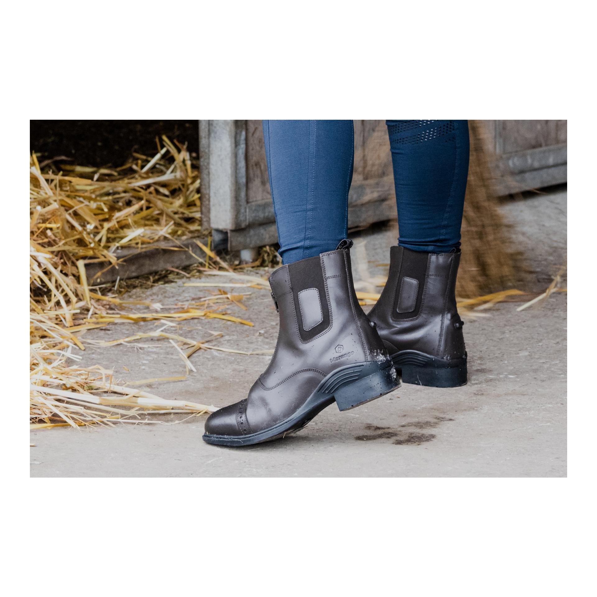 Marengo Reitstiefelette Frontzip Pro Echtleder