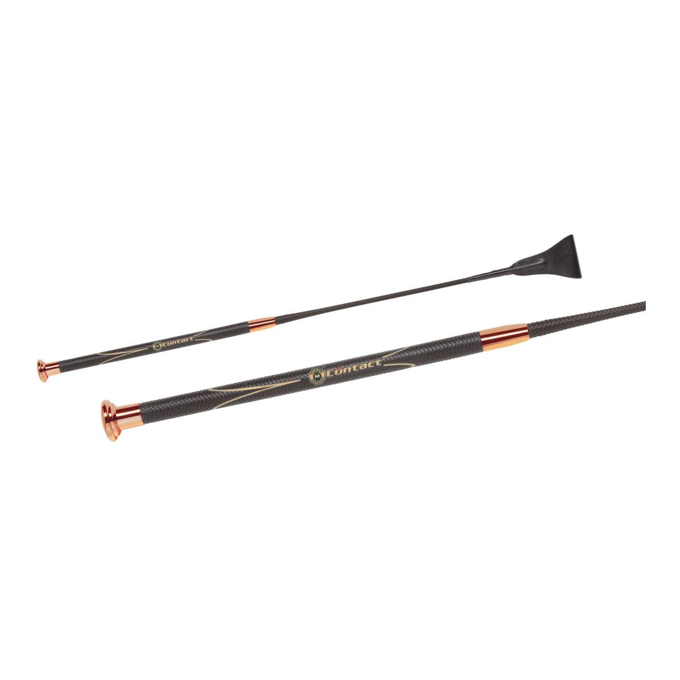 Fleck Cravache d'obstacle CONTACT / Nylon / PU-Contact - rose-doré