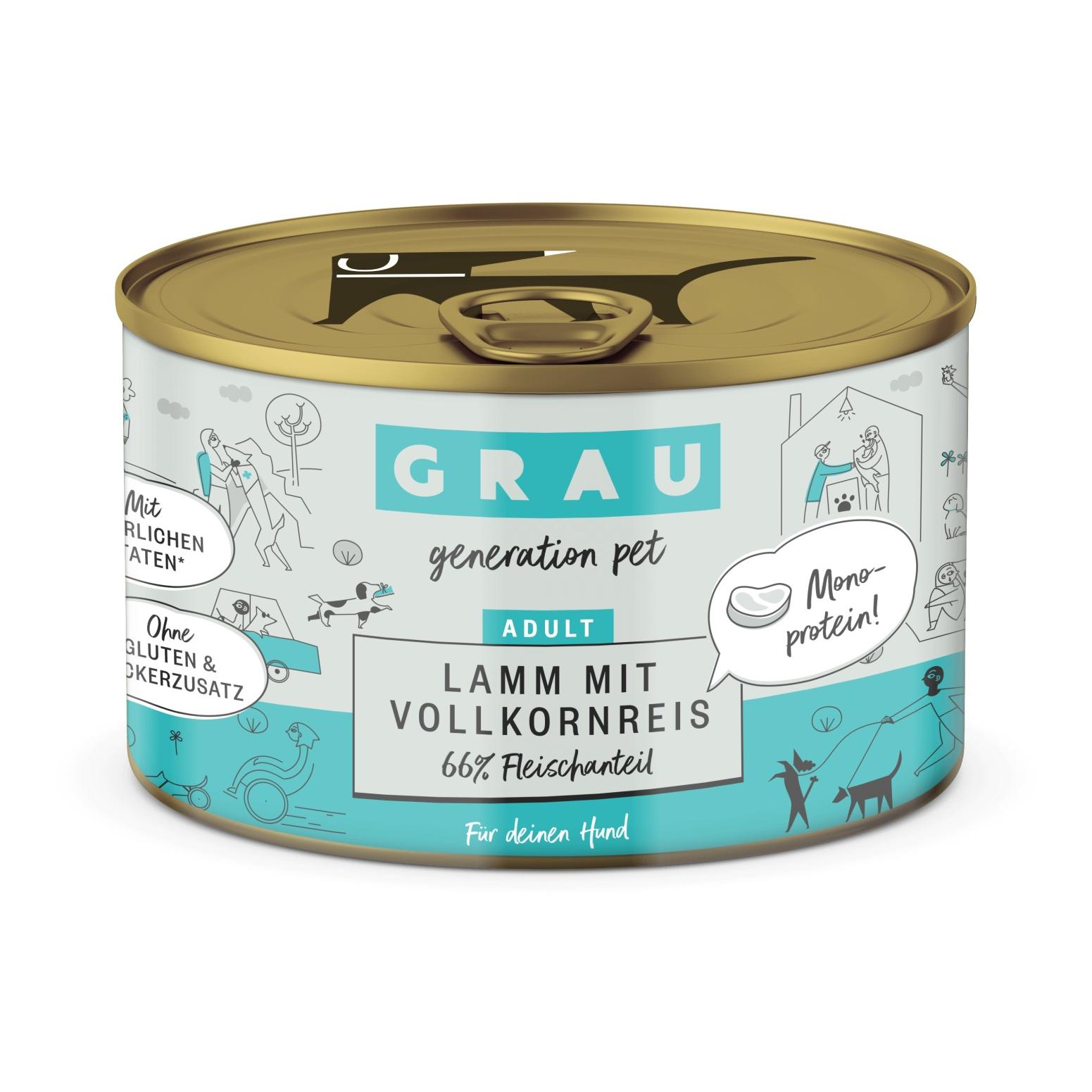 Grau - Generation Pet Nourriture humide agneau avec riz complet