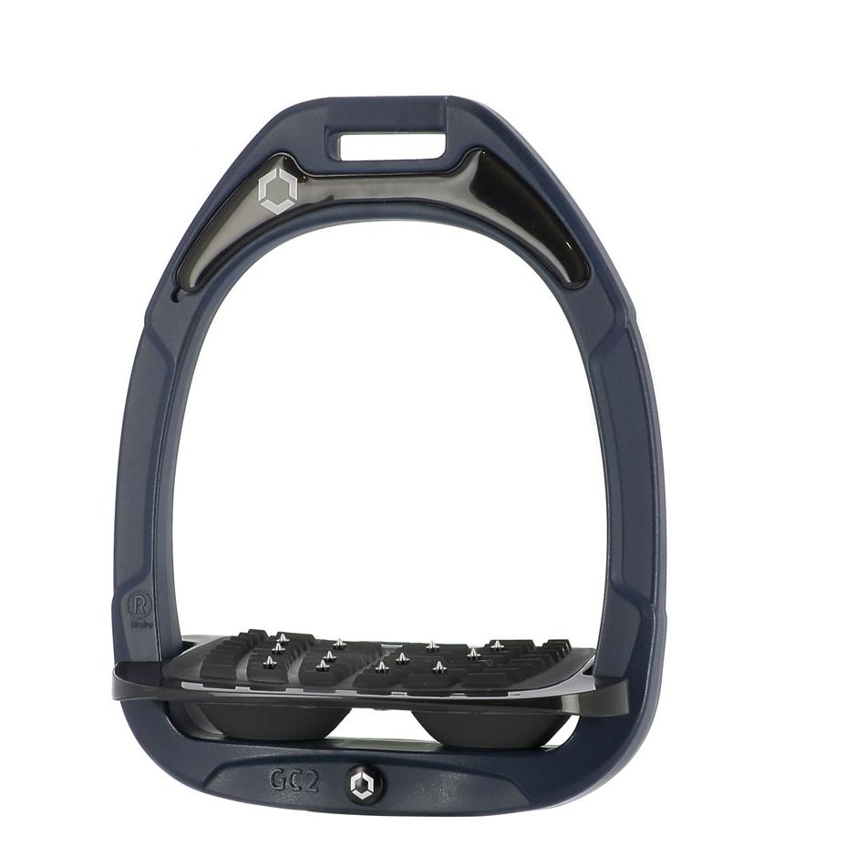Flex-on Steigbügel Green Composite - Line Schrägtritt mit Ultragrip - marine/schwarz/schwarz