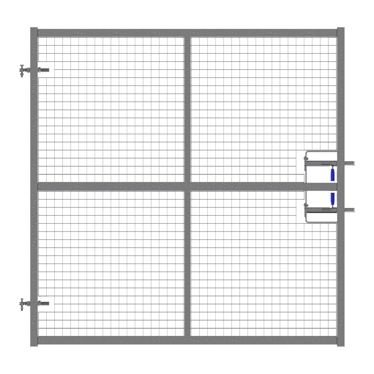 Agritubel Portail de clôture - avec grille - hauteur 2.00 m