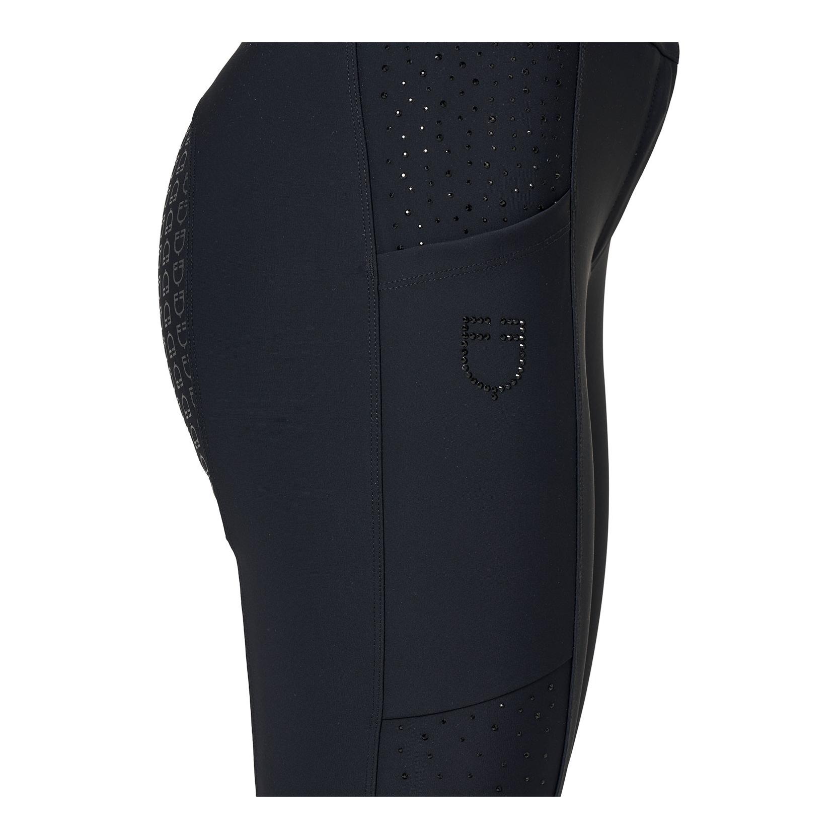 Equestro Pantalon d'équitation taille haute fond intégral pailleté femme