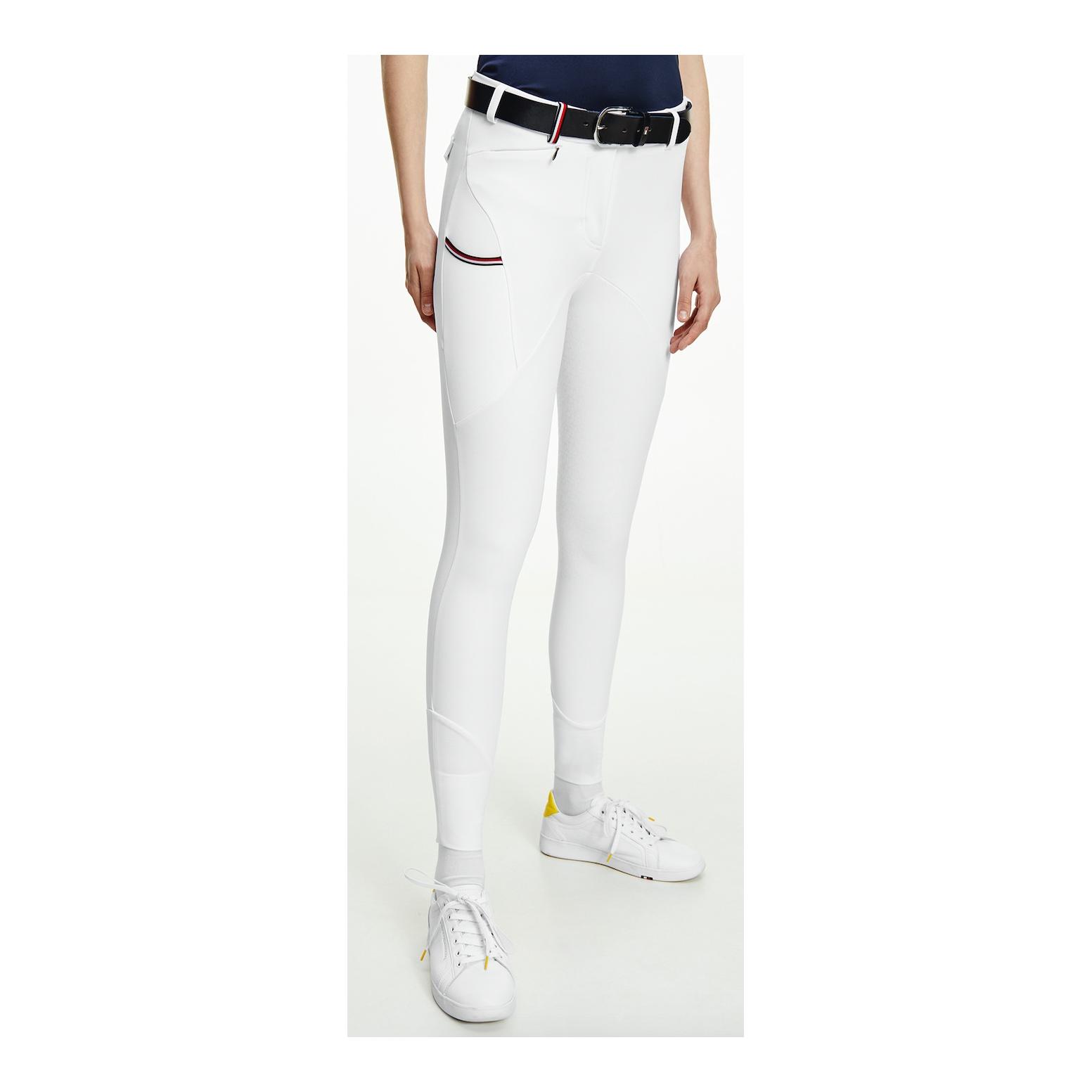 Tommy Hilfiger Equestrian Pantalon Fullgrip Performance Femmes - Th Optic White