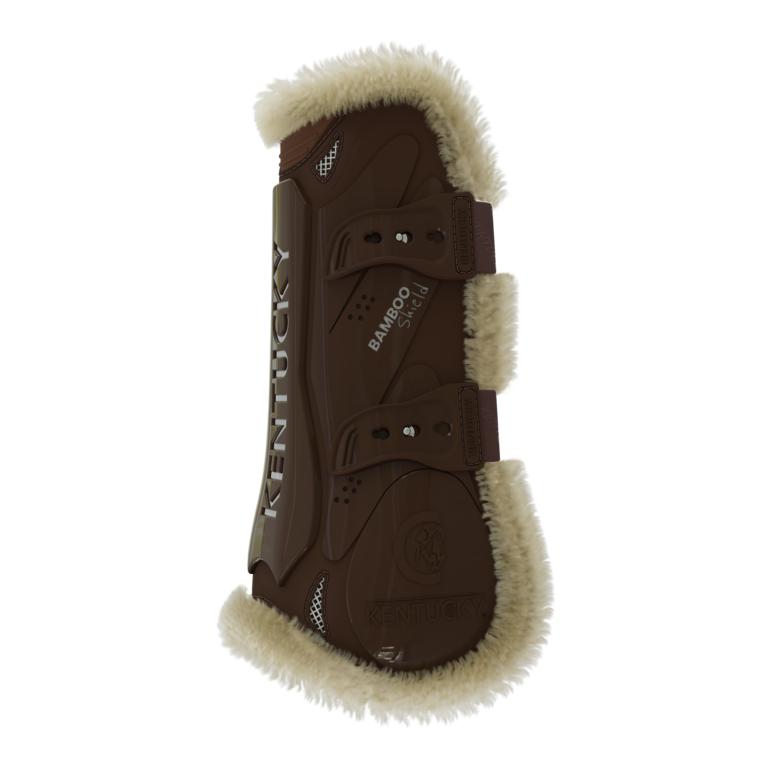 Kentucky Gamaschen Vegan Lamfell Bamboo Elastik - braun