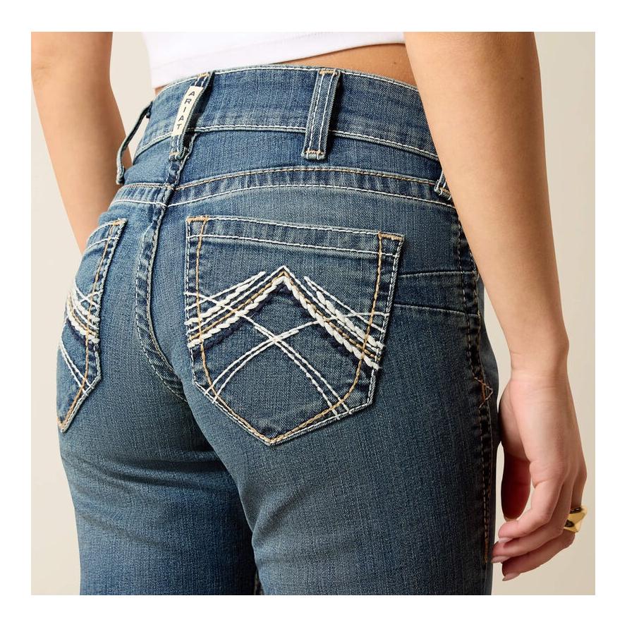 Ariat Jeans Mid Rise Whipstitch Boot Cut