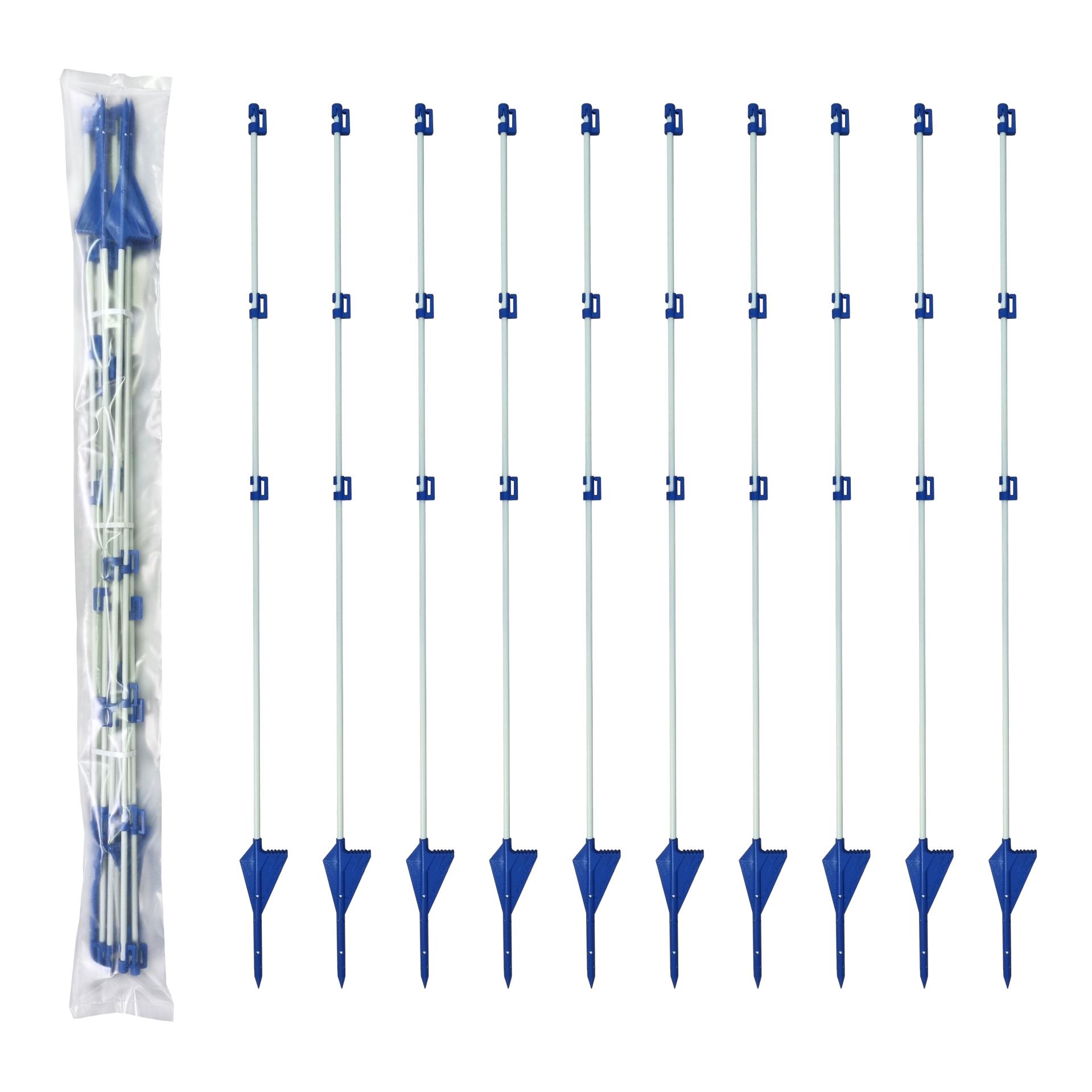 Hauptner Piquet professionnel en fibre de verre BLUE - 10 pièces