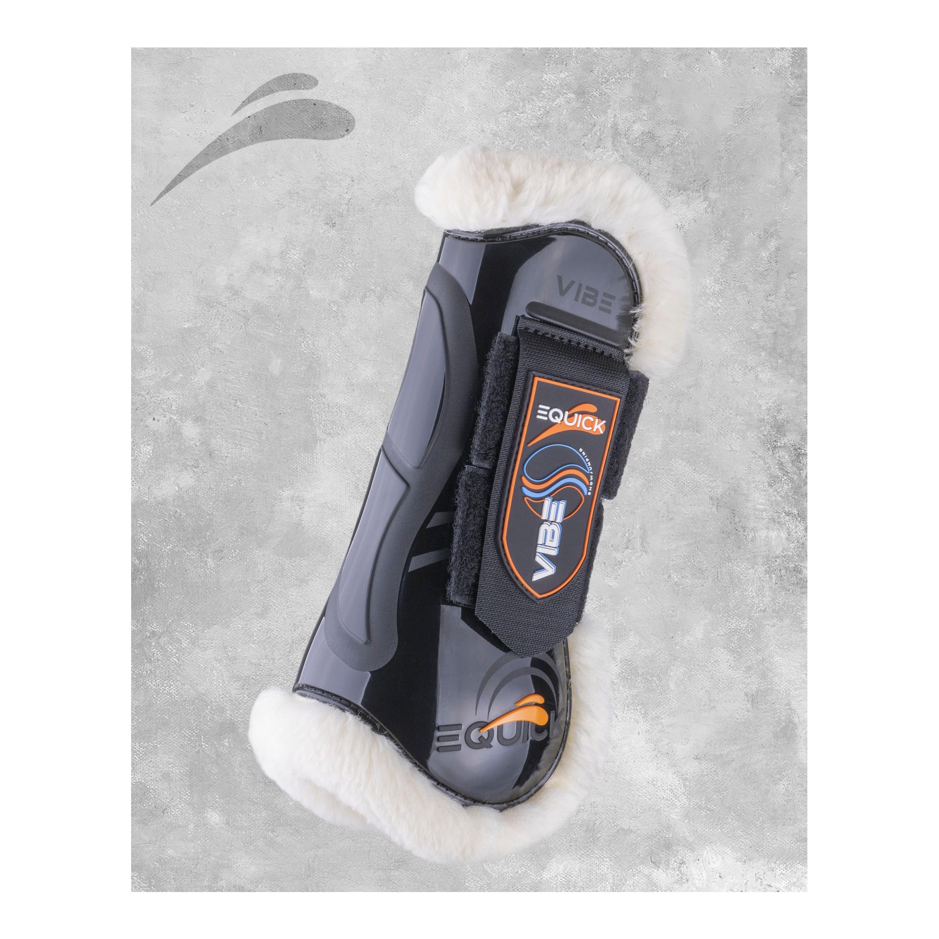 eQuick Guêtres VIBE antérieurs à velcro Fluffy (mouton)