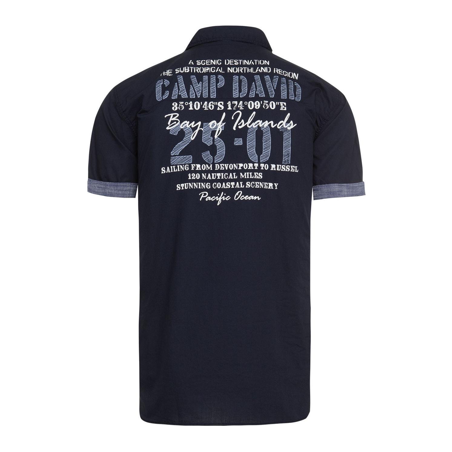 Camp David Chemise manches courtes Bay of Island I – pour hommes – blue navy