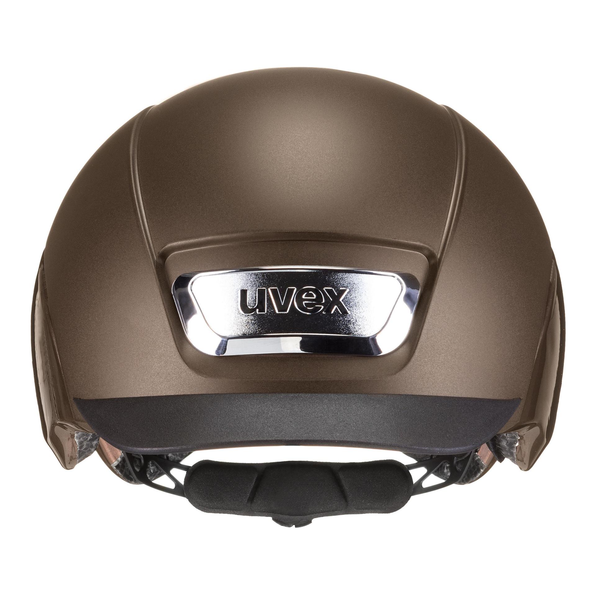 Uvex Reithelm Elexxion Pro - brown mat shiny