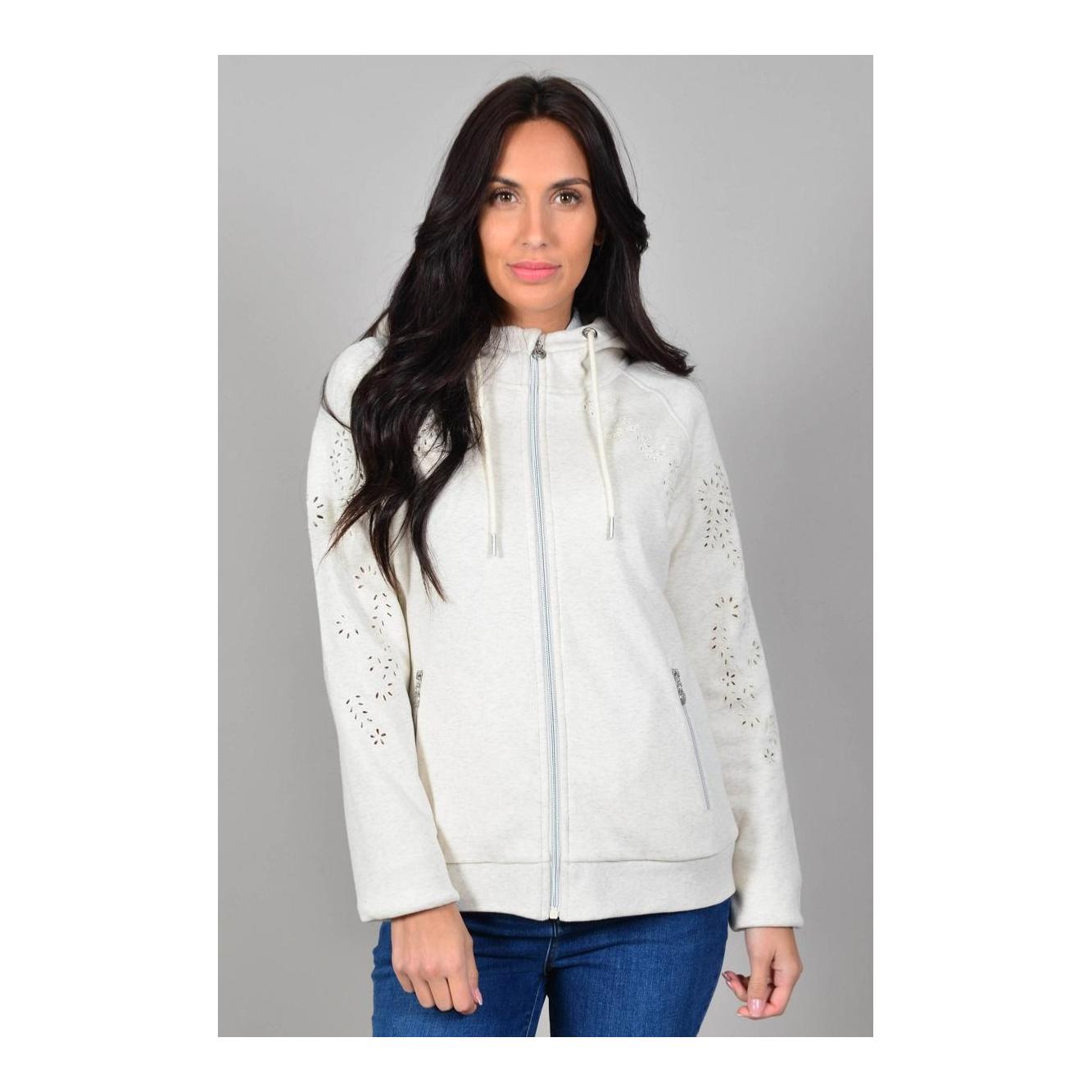 Sweatjacke Sweet Hoodie Damen - beige
