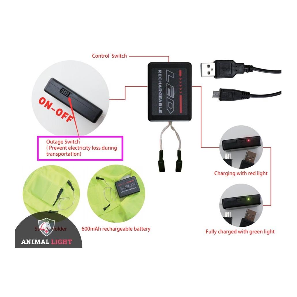 Animal Light LED Leuchtweste Flex