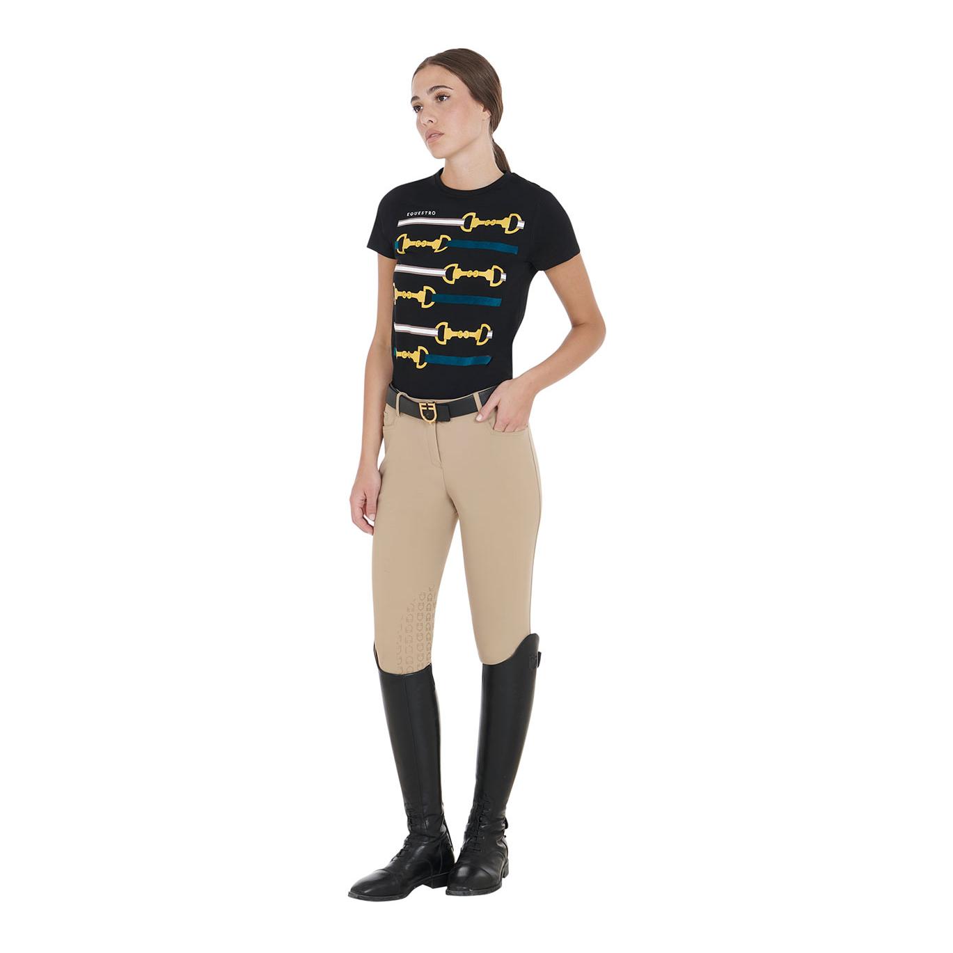 Equestro Culotte d'équitation Zenda avec renforts aux genoux pour filles