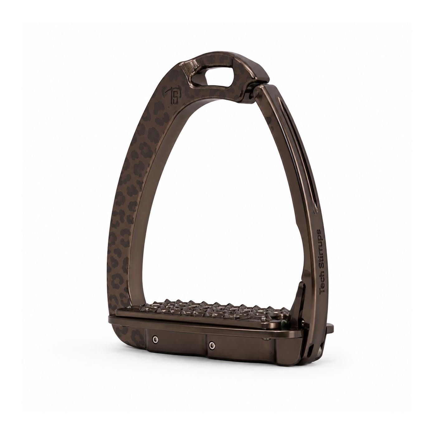 Tech Stirrups Sicherheitssteigbügel Venice Sloped Evo limited-edition Leopard