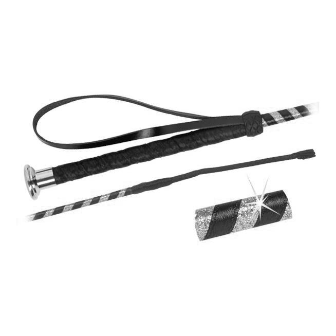 Fleck cravache en grip satin-paillettes de Fleck - noire