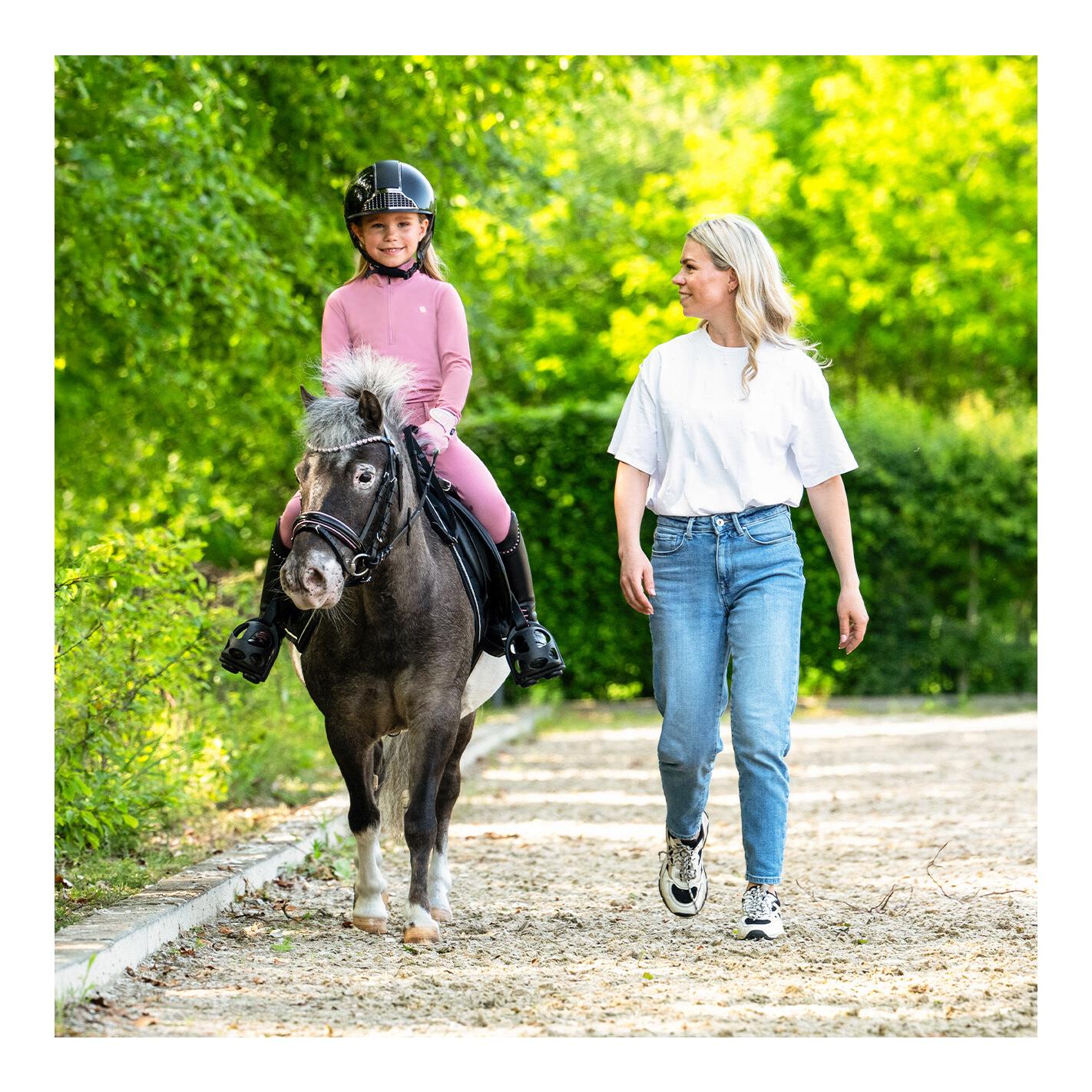 QHP Leggings d'équitation junior Lucky Start fond intégral