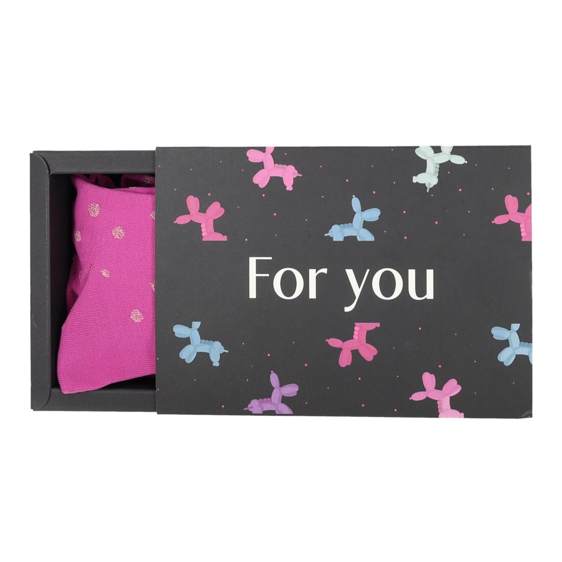 QHP Boîte cadeau chaussettes hautes Isalyn (pack de 2)