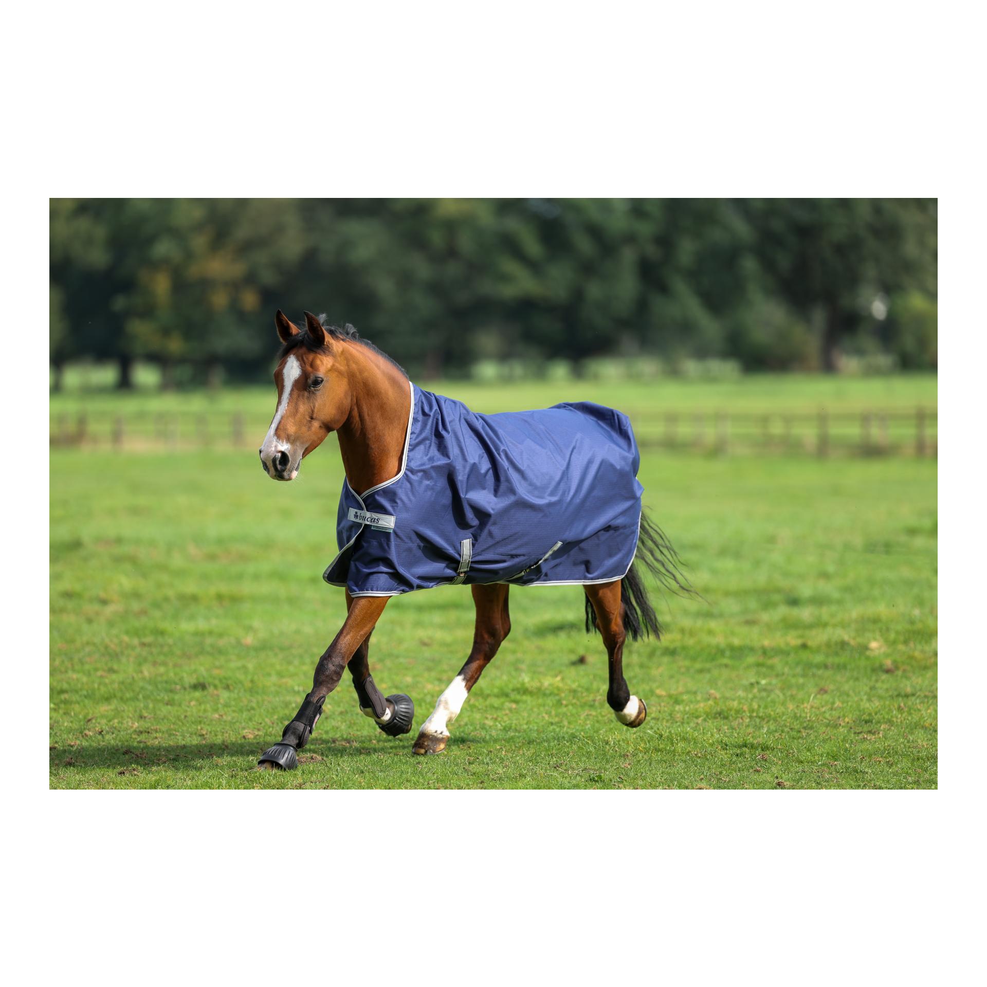 Bucas Weidedecke Freedom Turnout High Neck 150g - navy/silver