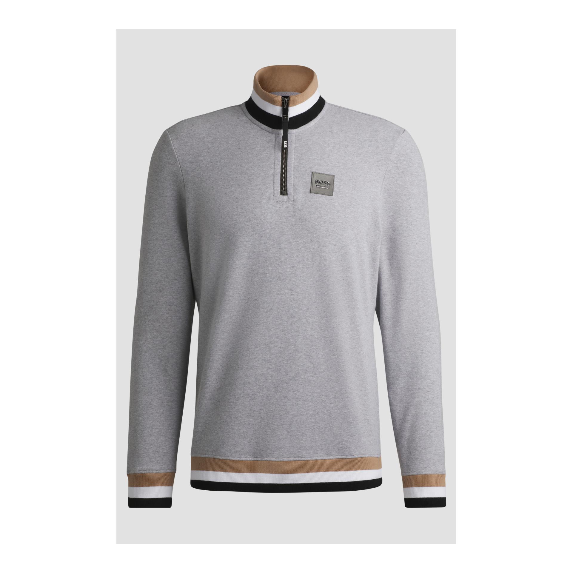 BOSS Equestrian Pullover Troyer Stehkragen