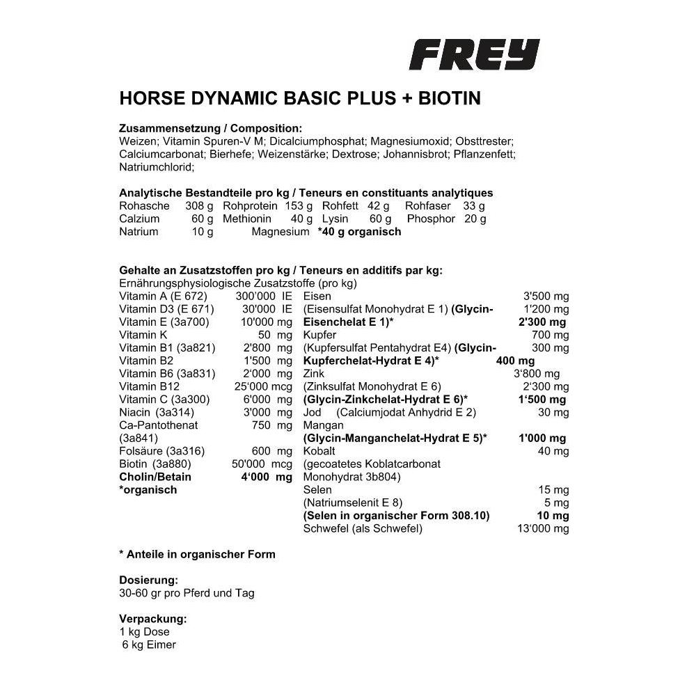 Frey Complément alimentaire Horse Dynamic + Biotine