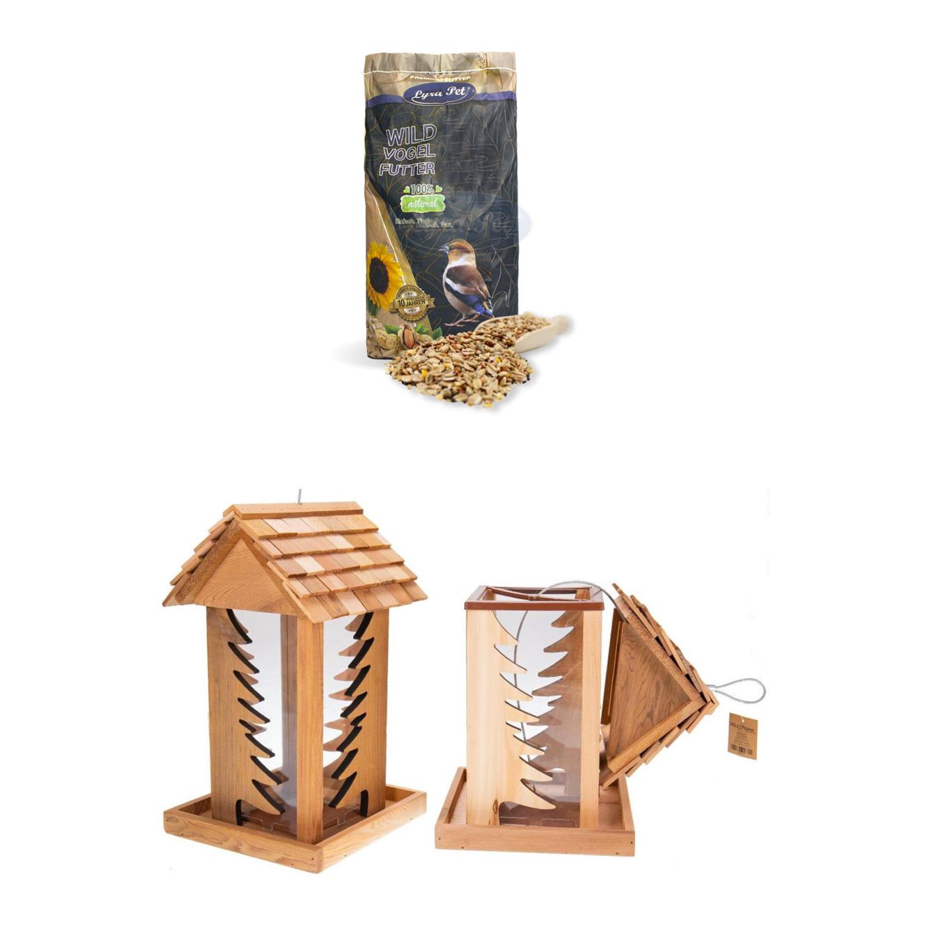 Mangeoire pour oiseaux avec aliment gras