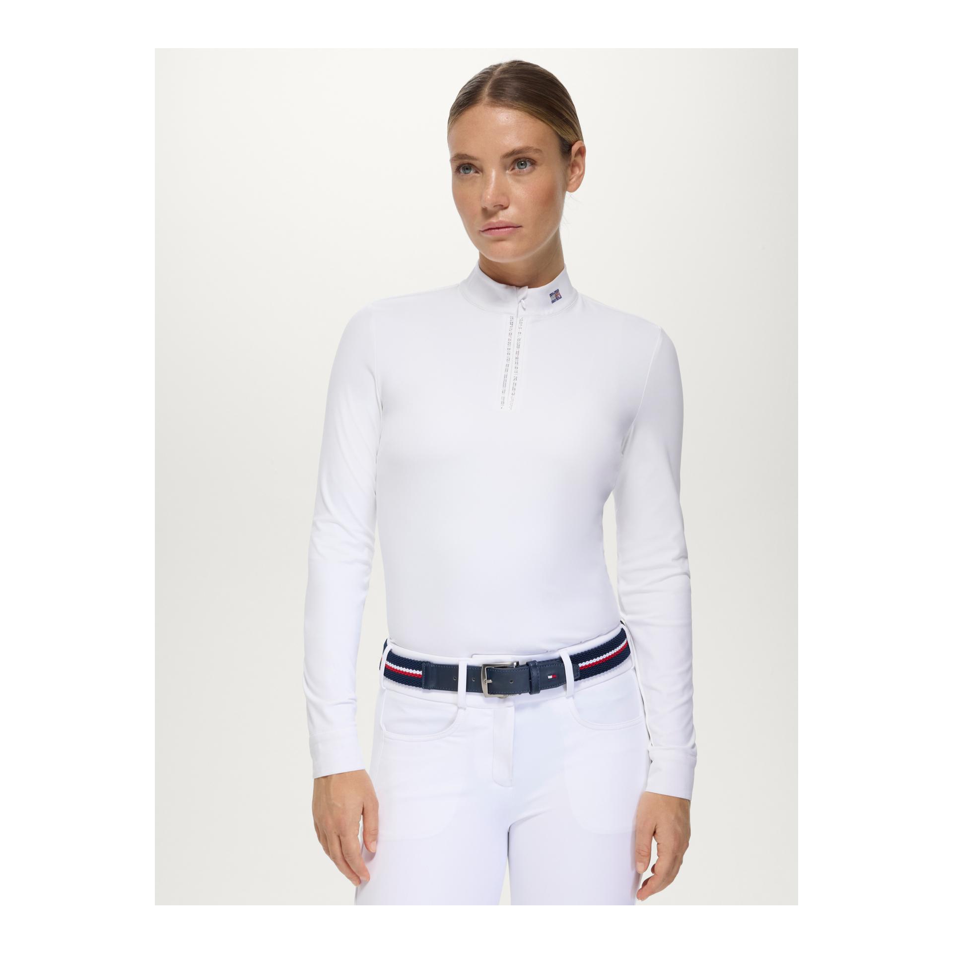 Tommy Hilfiger Equestrian Turniershirt Monica Strass Langarm Damen