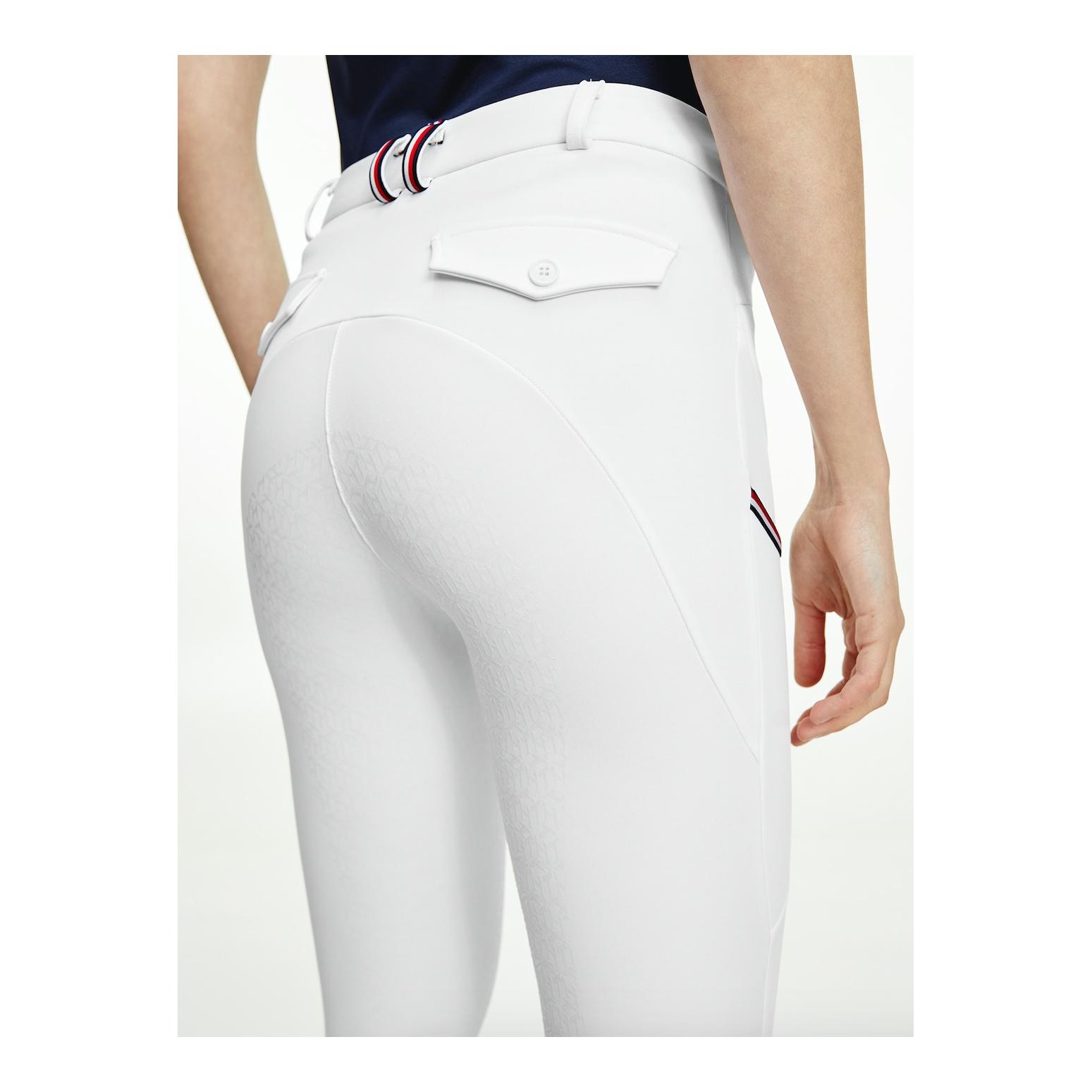 Tommy Hilfiger Equestrian Pantalon Fullgrip Performance Femmes - Th Optic White