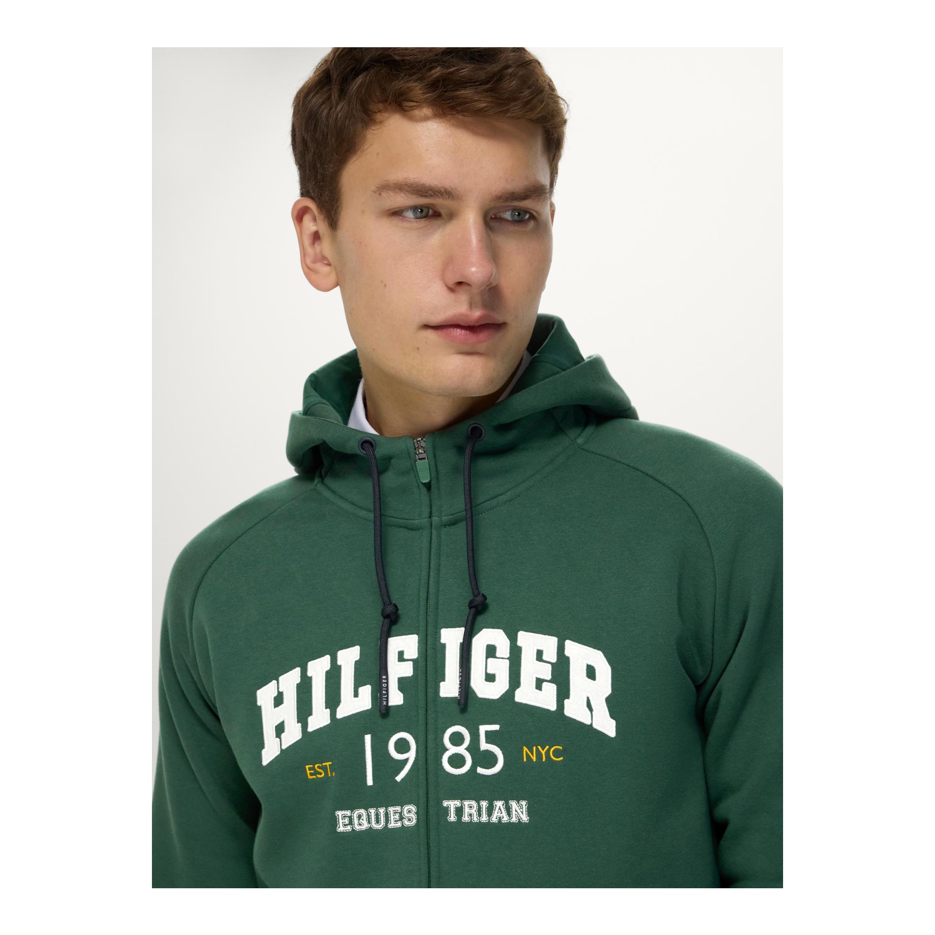 Tommy Hilfiger Equestrian Veste à capuche zippée homme Parker