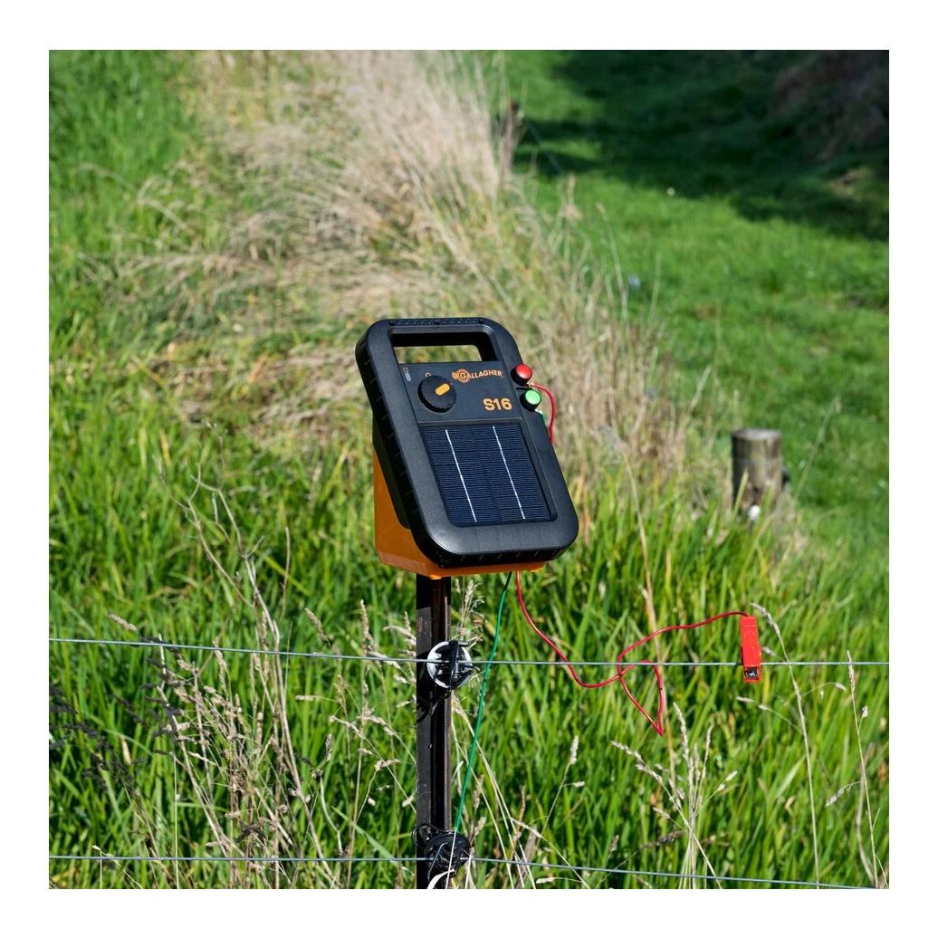 Gallagher Électrificateur solaire S16 – batterie incl.