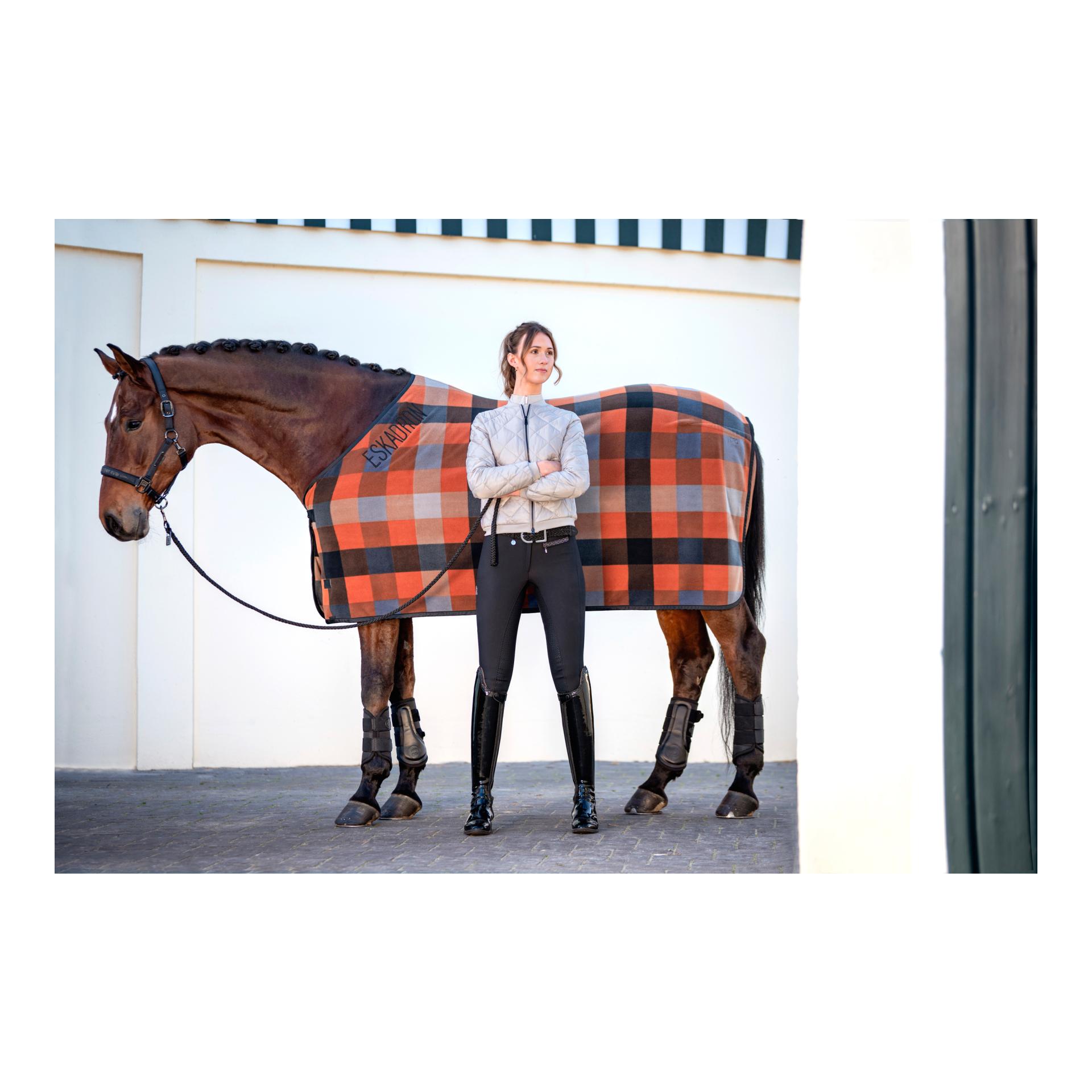 Eskadron Couverture séchante FLEECE CHECK Platinum 26 S/S