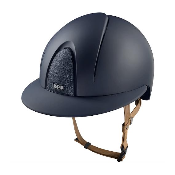 KEP Casque d'équitation Smart Nova Polo - mat / Star / jugulaire beige